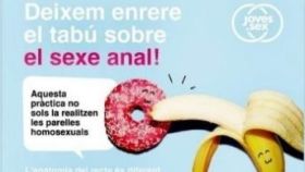 Campaña de la Xarxa Jove sobre la práctica del sexo anal.