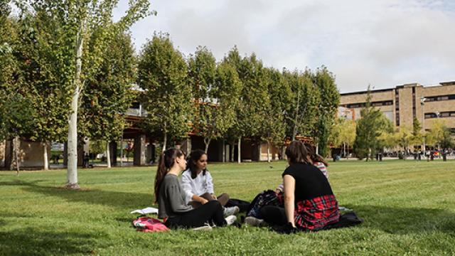 Estudiantes universitarios en el Campus Miguel de Unamuno