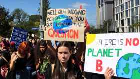 Manifestación por la acción contra el cambio climático en Melbourne, Australia.