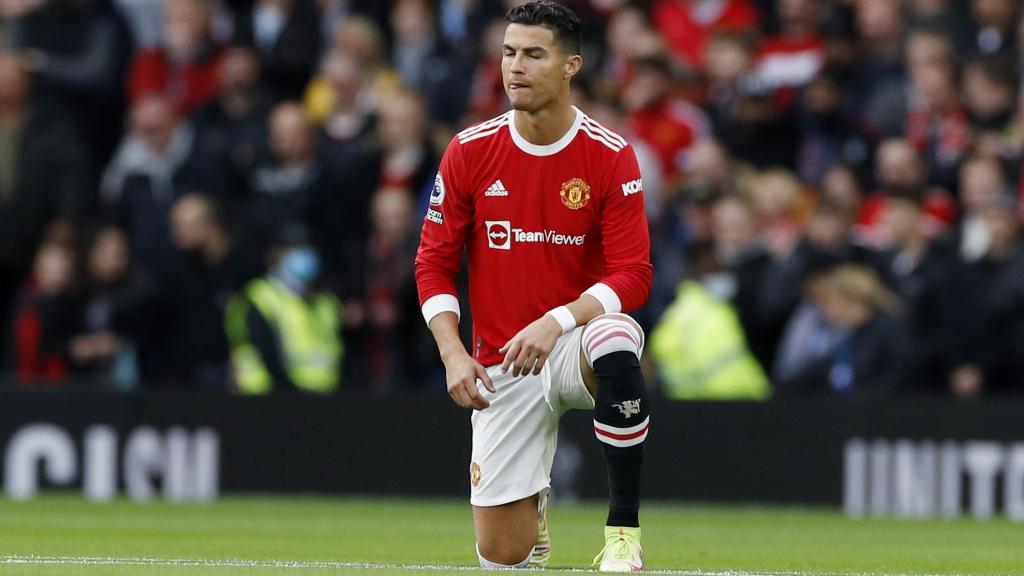 Cristiano Ronaldo, en un partido del Manchester United de la temporada 2021/2022