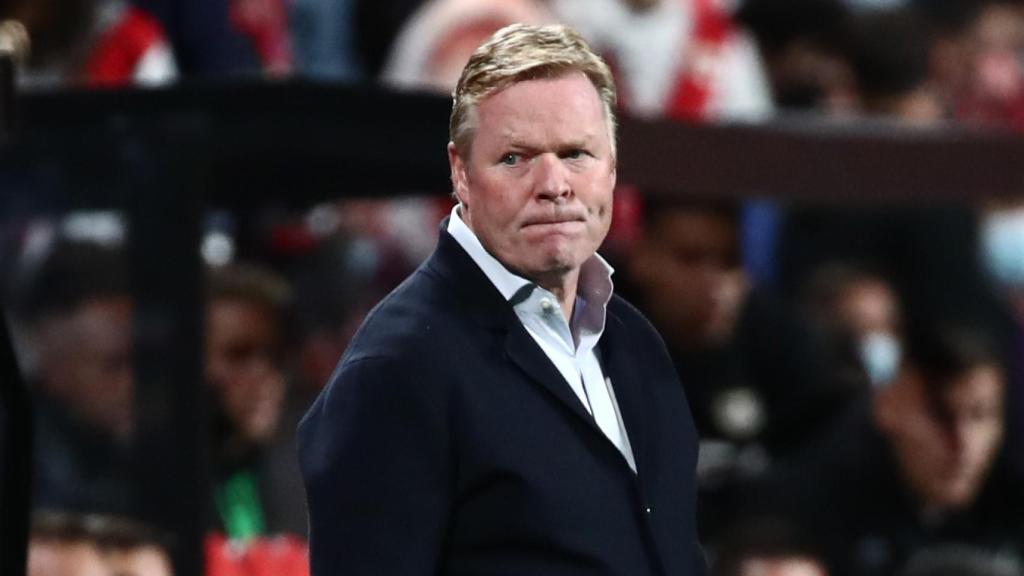 Ronald Koeman, durante un partido del Barça.