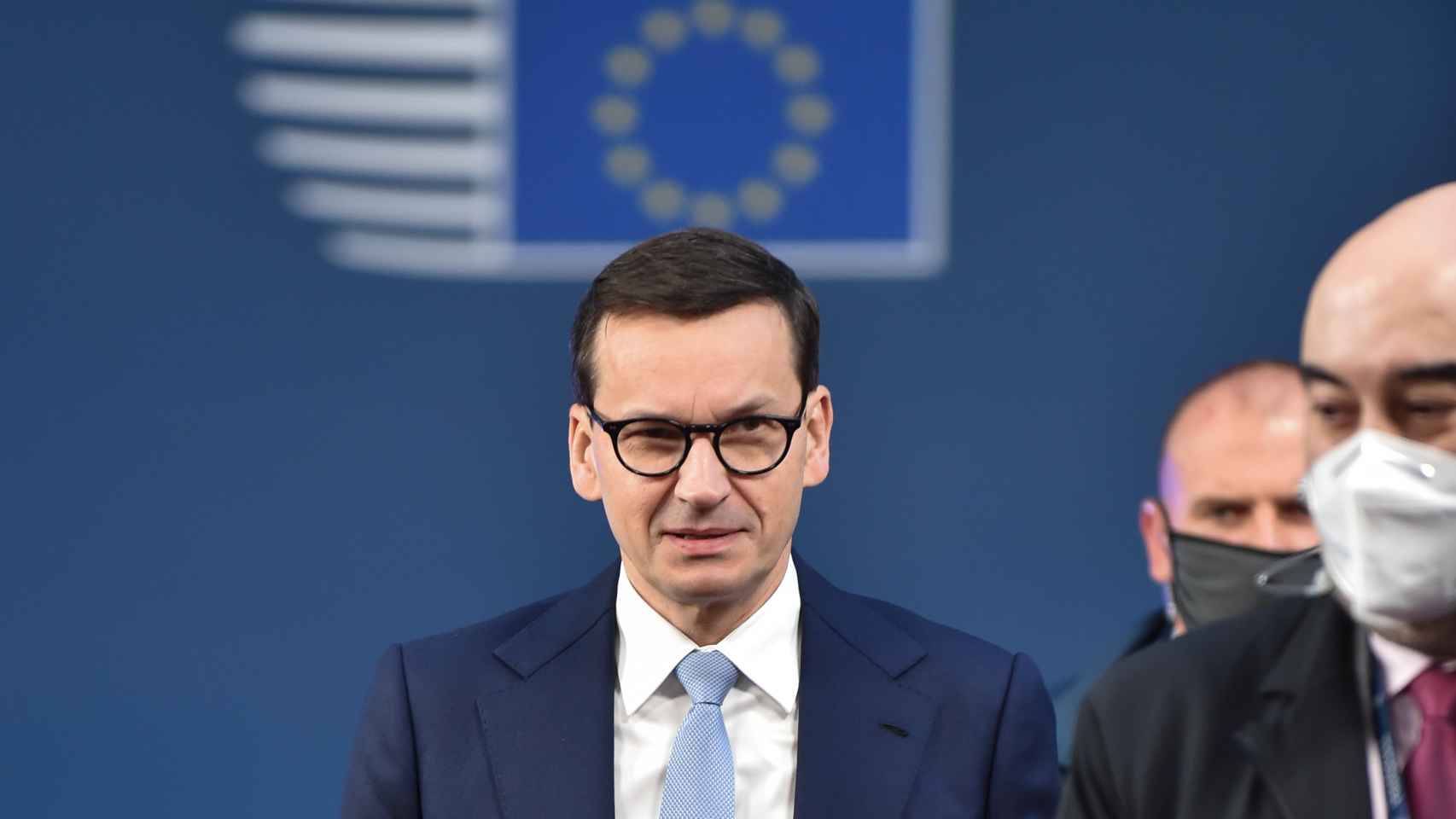 El primer ministro polaco, Mateusz Morawiecki, durante la cumbre de la semana pasada en Bruselas
