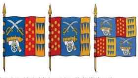 Los tres diseños de la futura bandera de Gondomar.