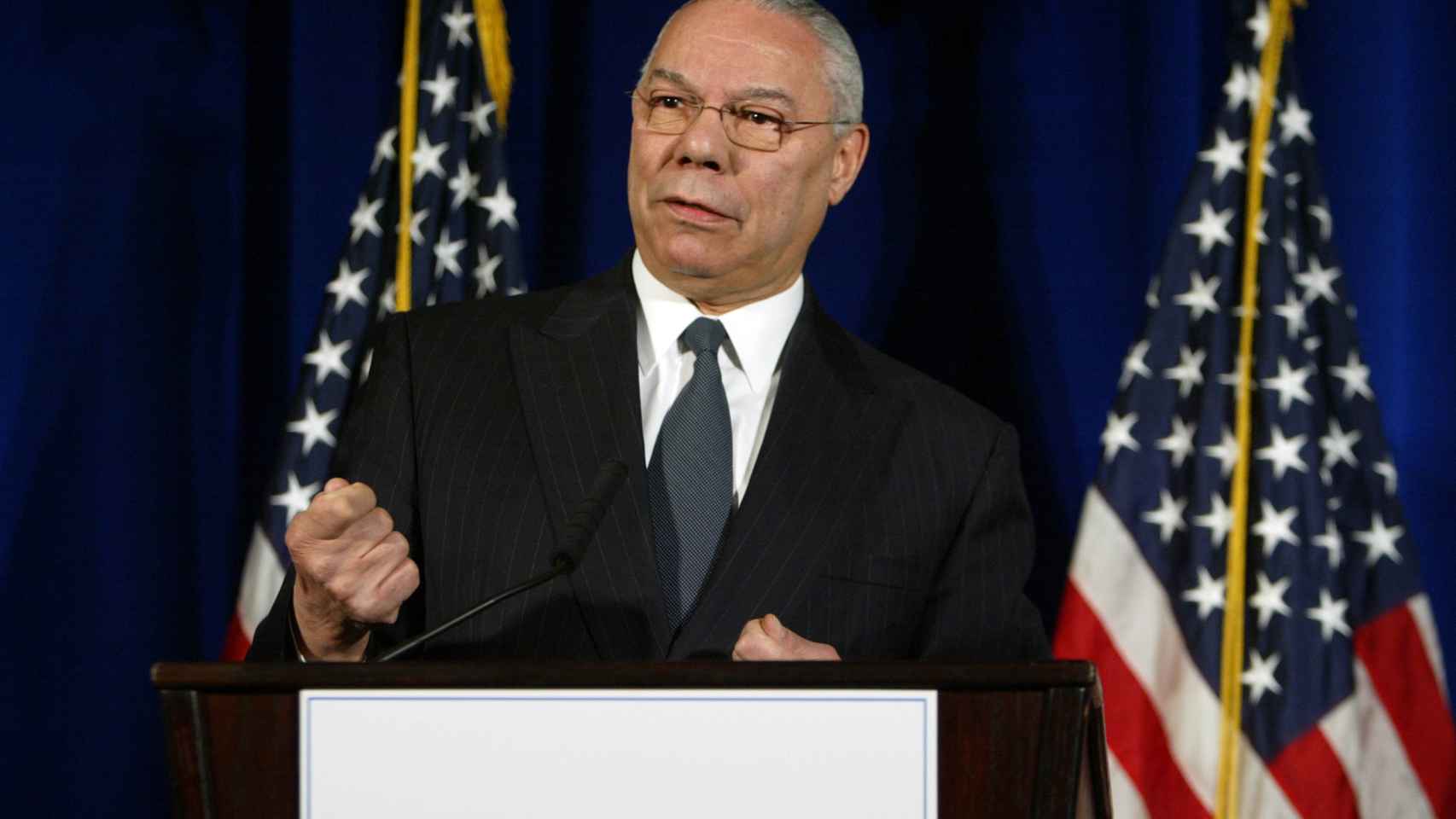 Colin Powell, en una de sus últimas intervenciones públicas.