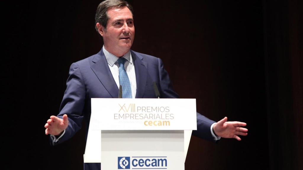 El presidente de la CEOE, Antonio Garamendi, este miércoles en Toledo.