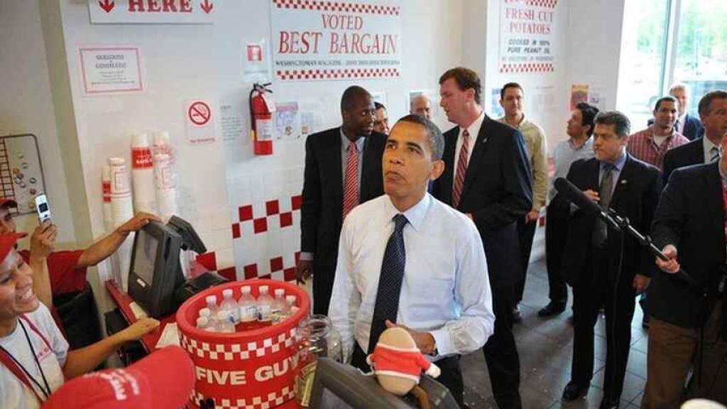 Obama en Five Guys.