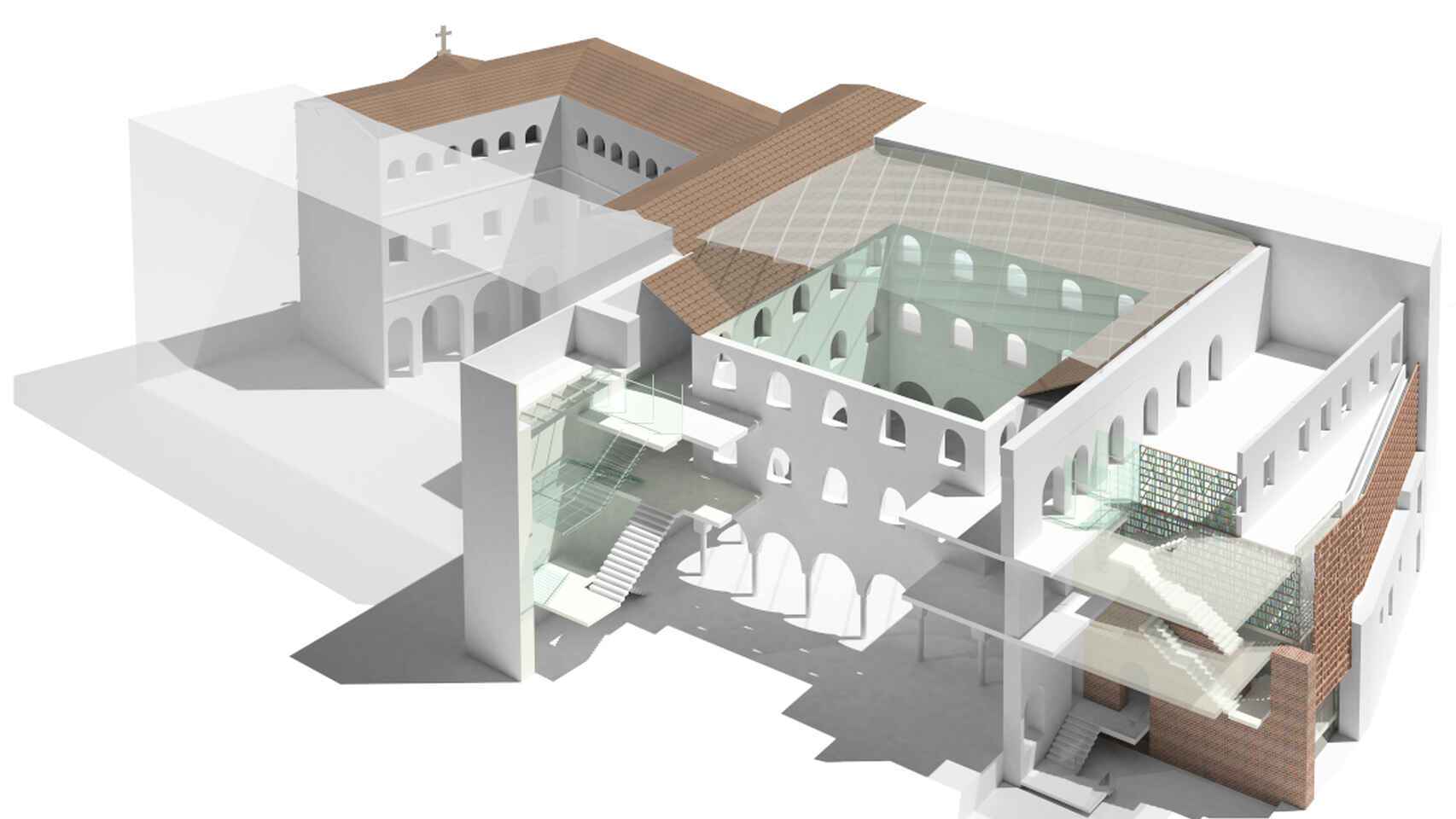 Maqueta de la ordenación de la futura Biblioteca del Estado en Málaga.