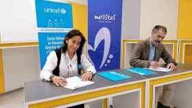 Firma del acuerdo entre Maristas y Unicef