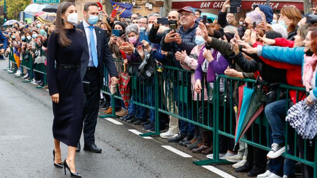 La reina Letizia a su llegada a Navarra.