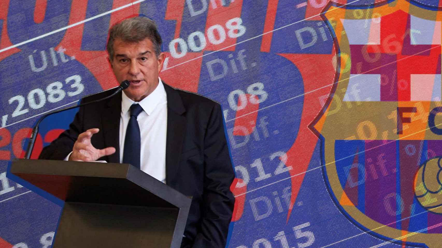 Joan Laporta, presidente del Barça, y la opción de salir a Bolsa