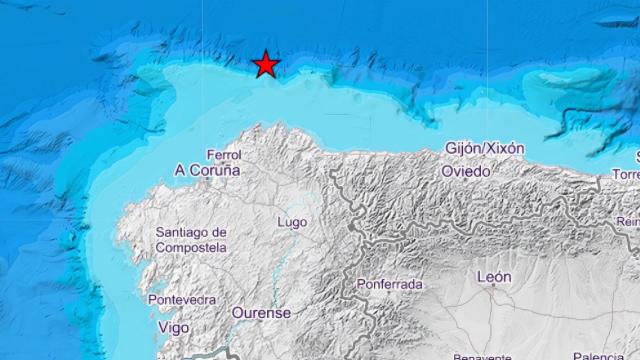 Un terremoto de magnitud 4,4 sacude el norte de Galicia