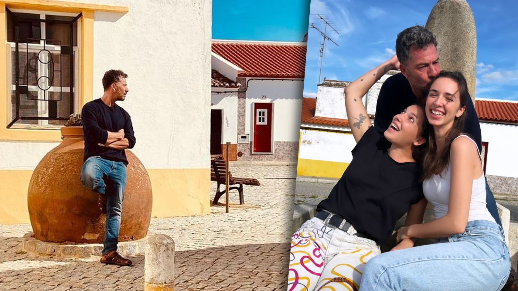 Nacho Palau junto a Jara y Palito Dominguín, en unas imágenes de sus redes sociales.