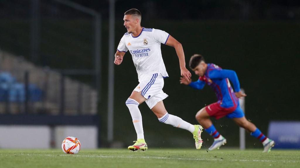 Rafa Marín, durante un partido con el Real Madrid Castilla