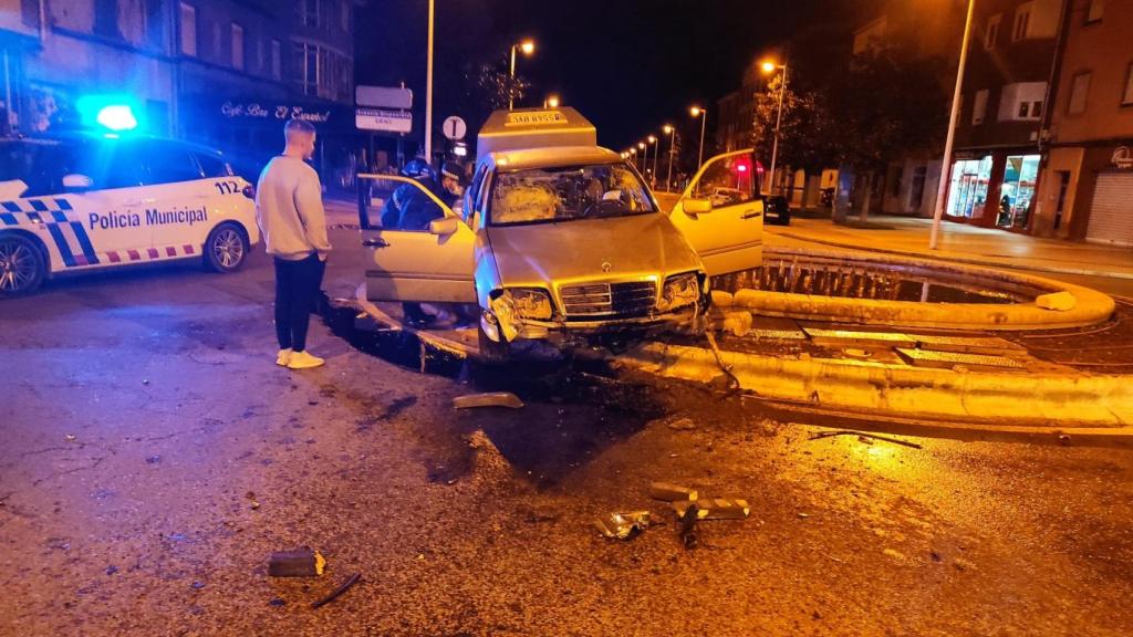 Accidente en la  Glorieta de Cuatrovientos