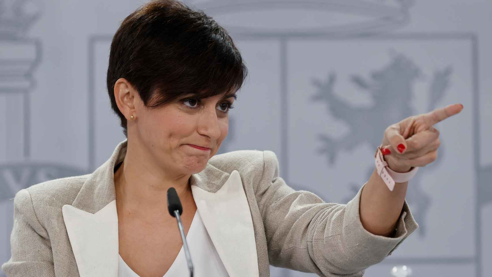 Isabel Rodríguez, ministra portavoz, en la rueda de prensa posterior al Consejo de Ministros.