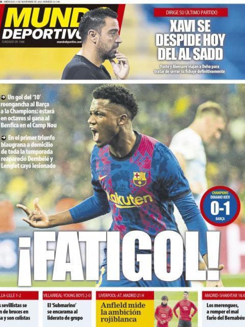 Portada Mundo Deportivo