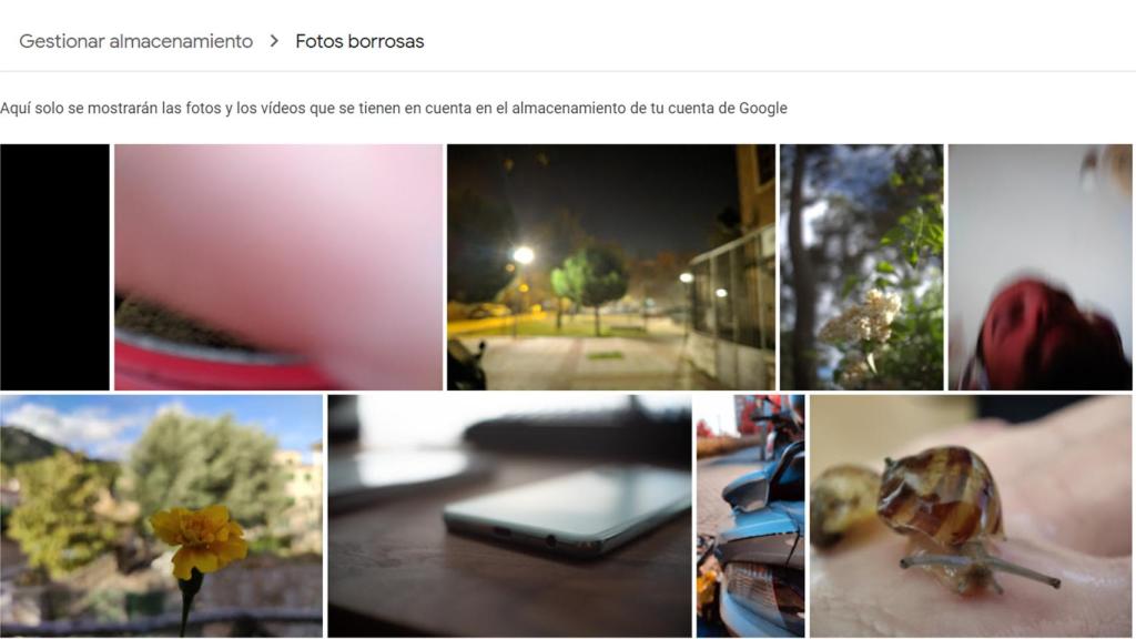 Fotos borrosas en Google Fotos