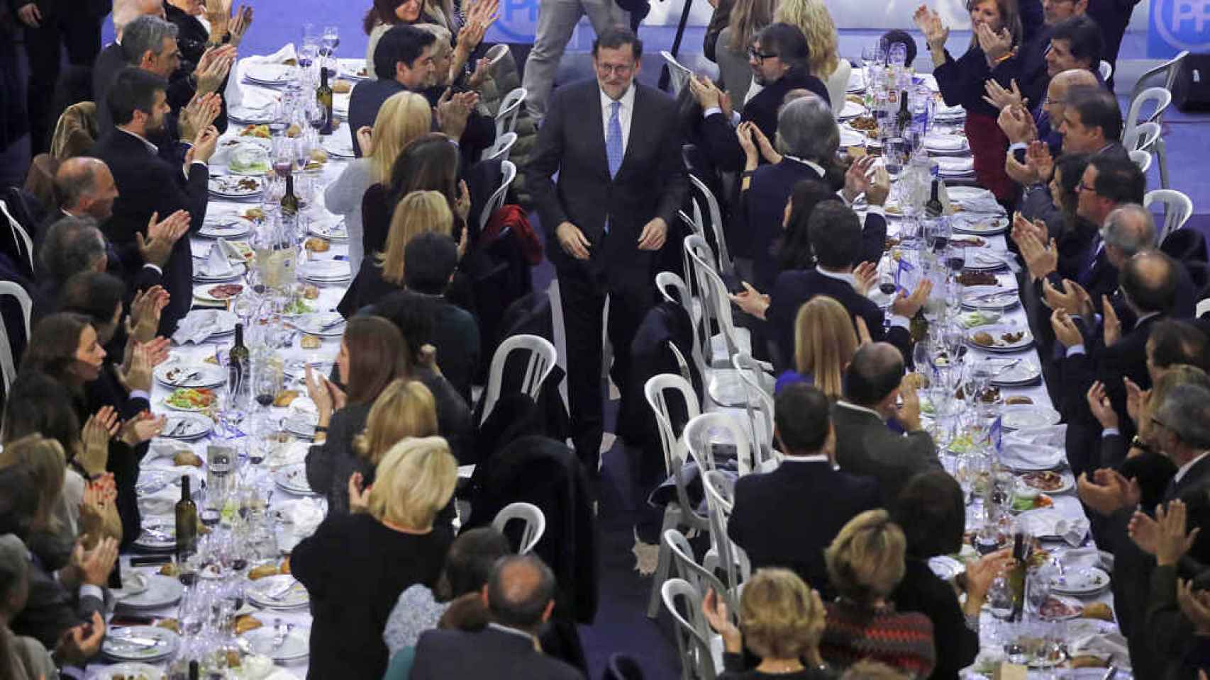 Rajoy, en una cena de Navidad del PP de Madrid.