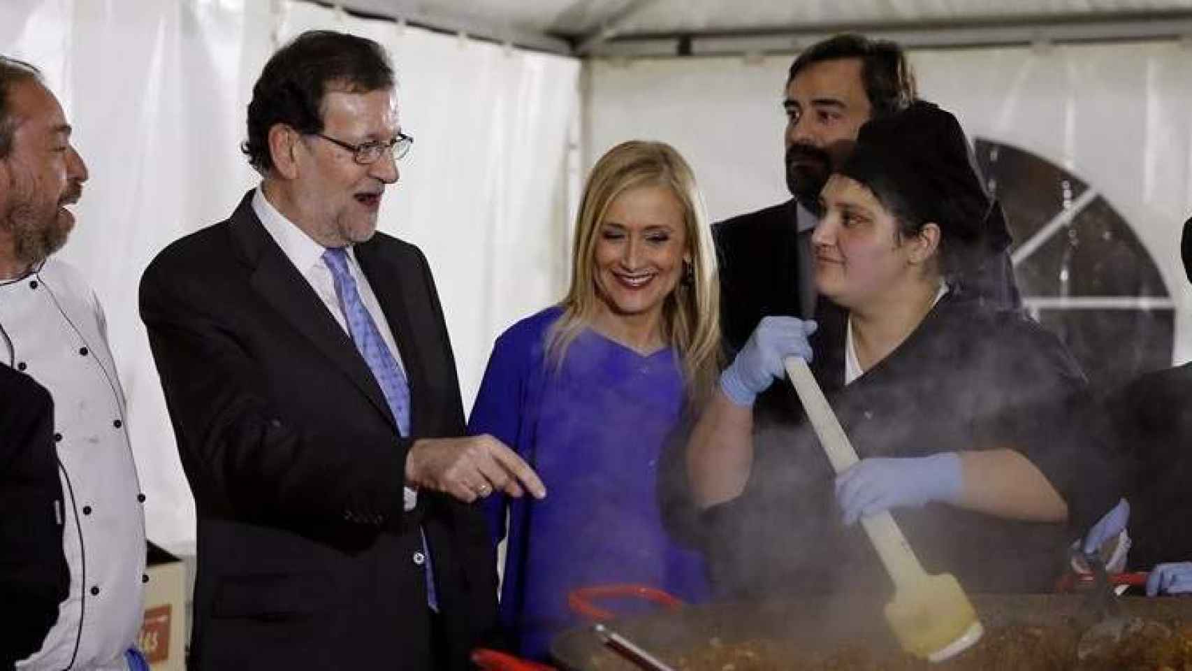 Rajoy y Cifuentes, en una cena de Navidad del PP de Madrid.