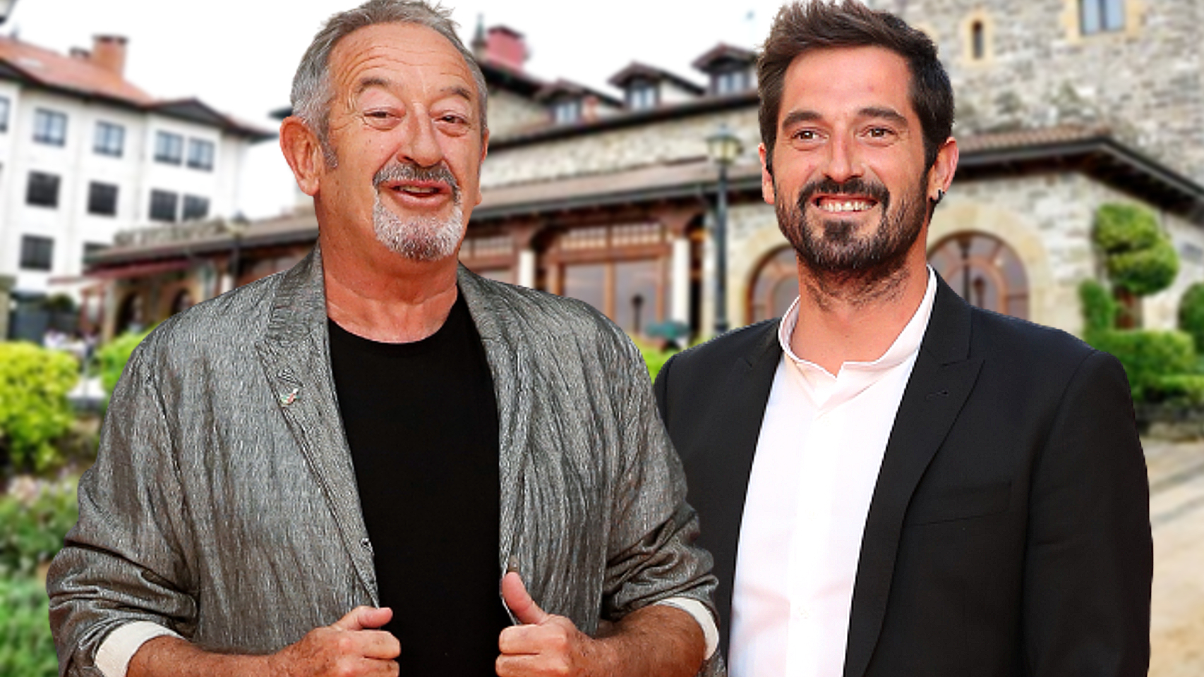 Karlos Arguiñano y su hijo mediano, Joseba, en un montaje de Jaleos.