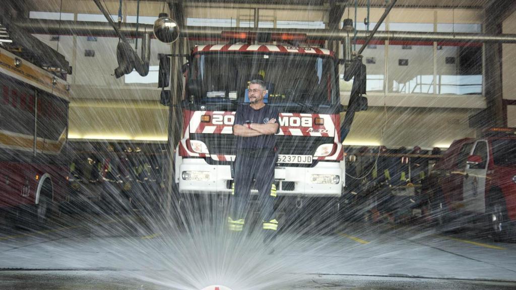 El bombero Luis Emilio Purriños.