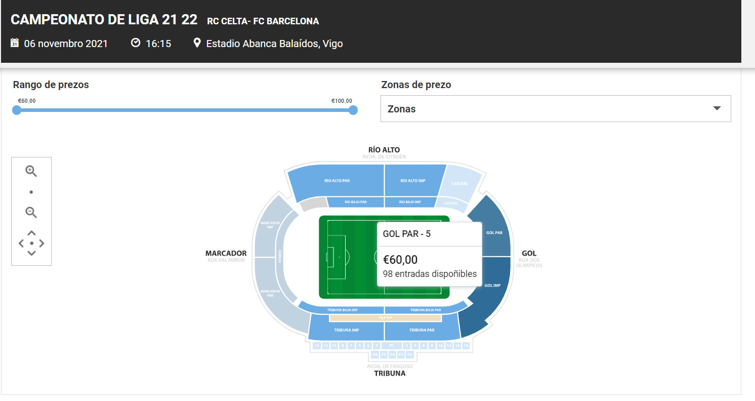 Entradas a la venta para el Celta-Barça en Balaídos