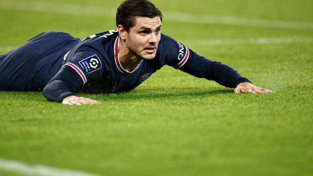 Mauro Icardi, durante un partido con el PSG