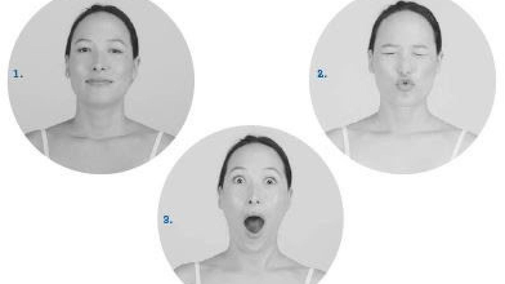 Gestos de yoga facial para mejorar la circulación y eliminar la flacidez.