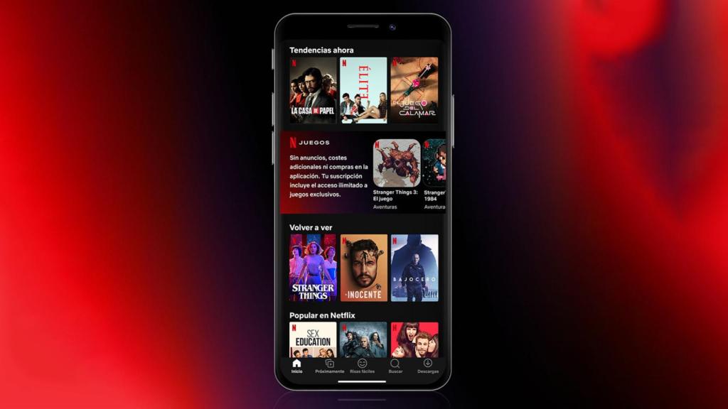 Juegos de Netflix en el iPhone.