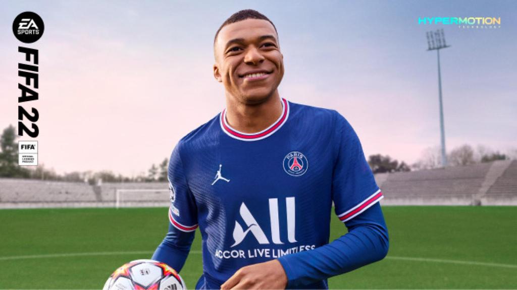 Mbappé en la presentación del videojuego FIFA 22