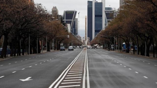 Imagen del Paseo de la Castellana en Madrid.