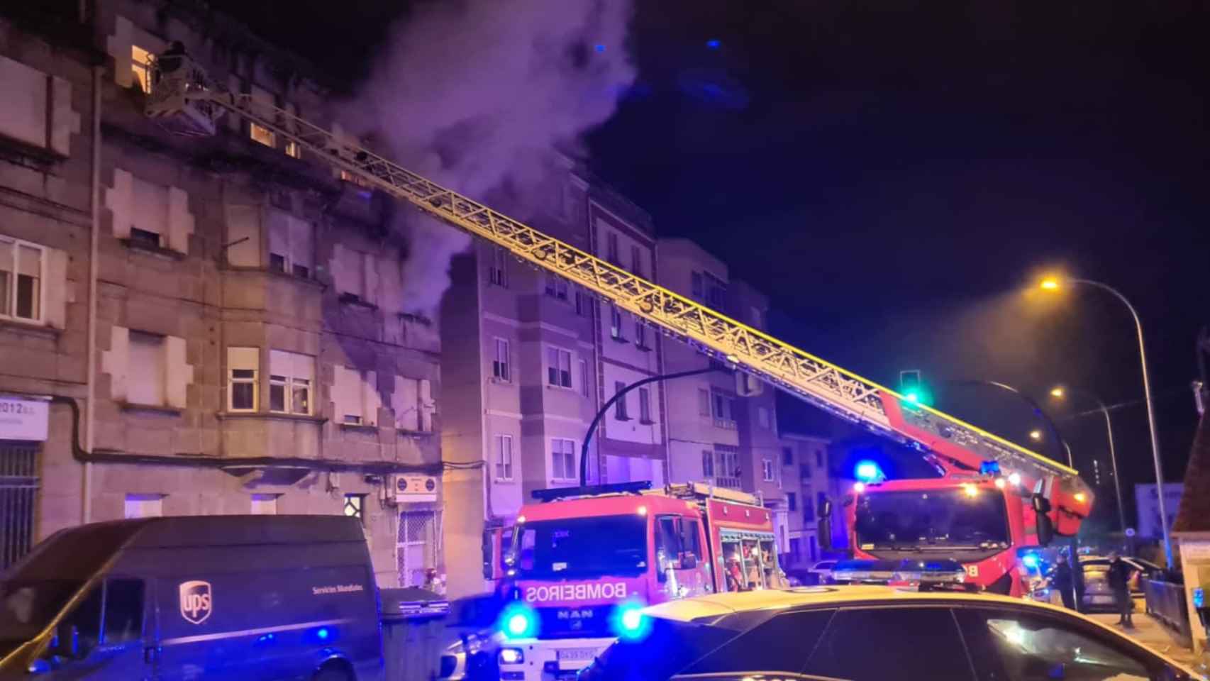 Imágenes del incendio sucedido en Vigo
