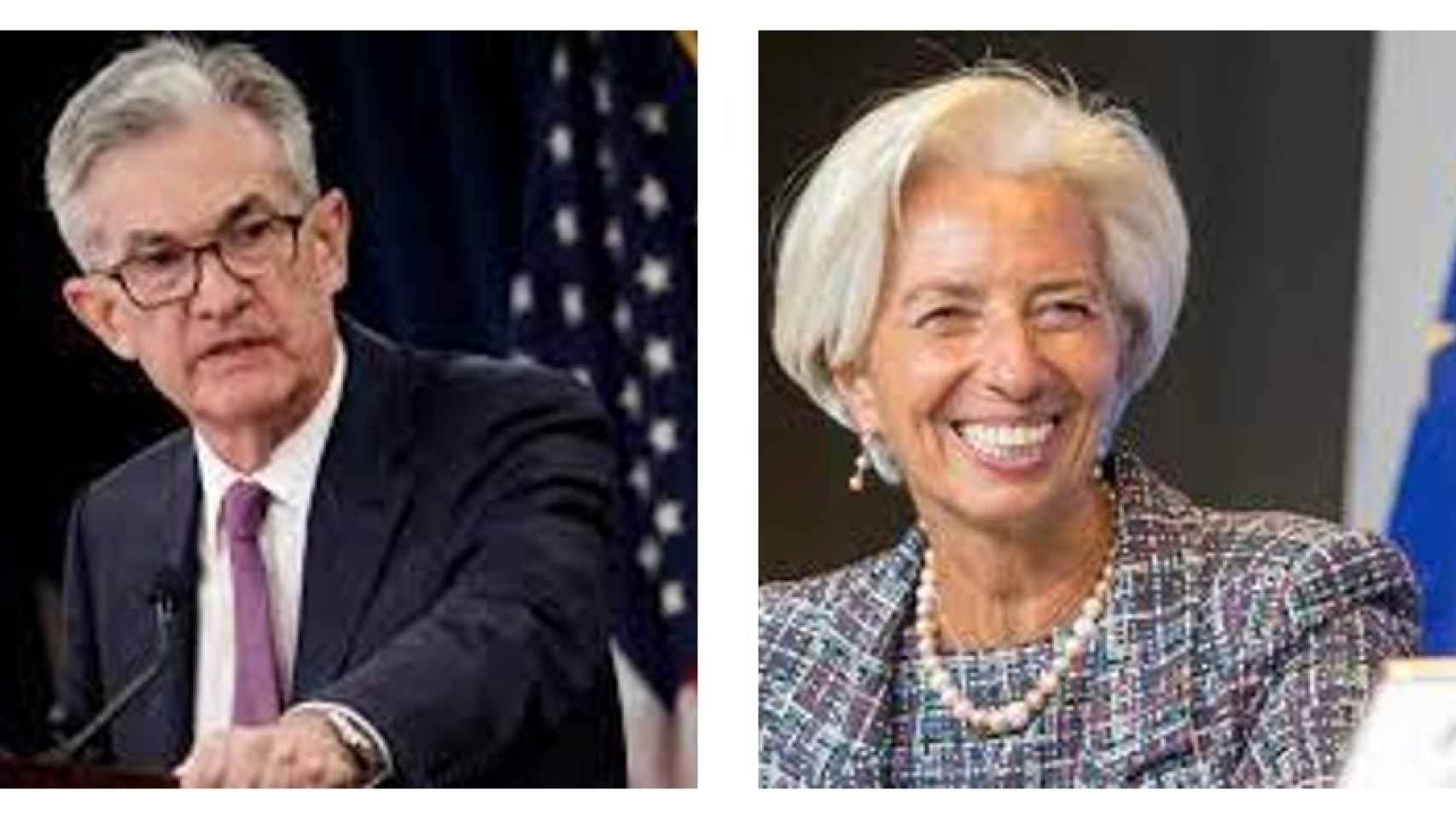 Jerome Powell y Christine Lagarde.
