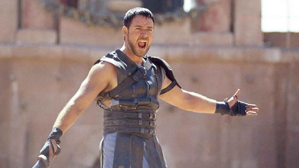 Russell Crowe en la película de 'Gladiator'.