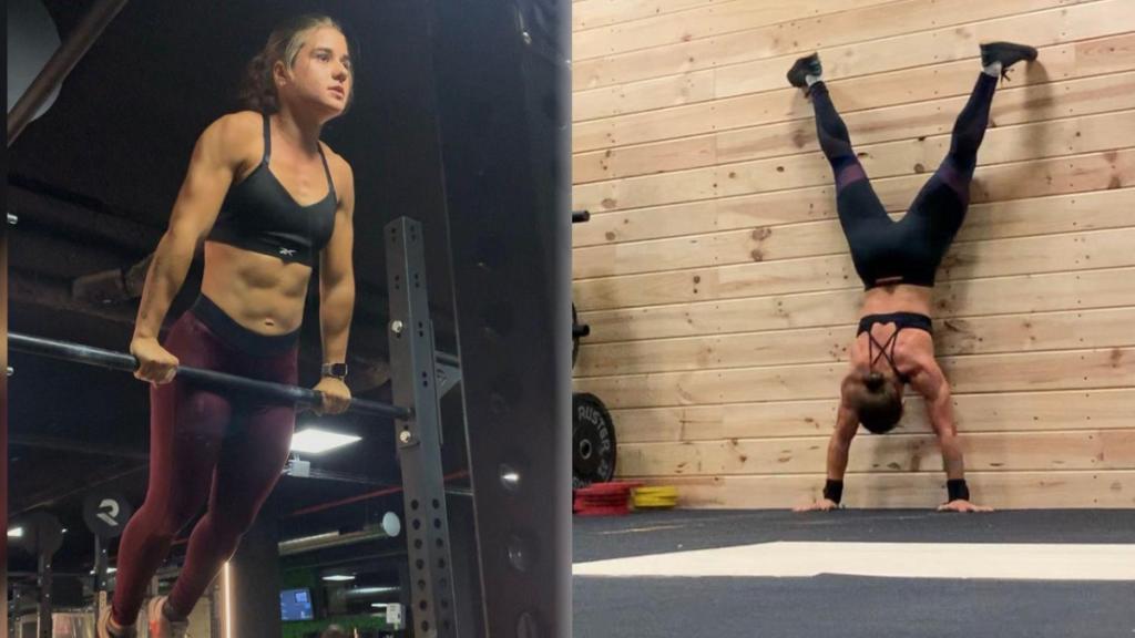 Almudena López-Cediel realizando algunos ejercicios de CrossFit.