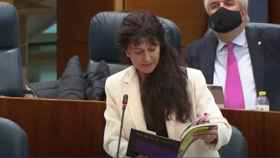 La diputada de Vox, Alicia Rubio, este jueves en la Asamblea de Madrid.