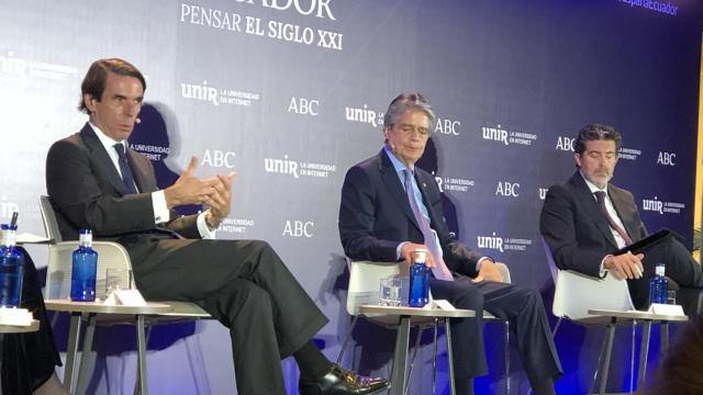 El expresidente del Gobierno José María Aznar, este viernes en el Foro de ABC.