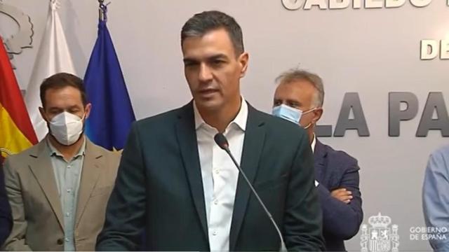 Pedro Sánchez este viernes en La Palma.