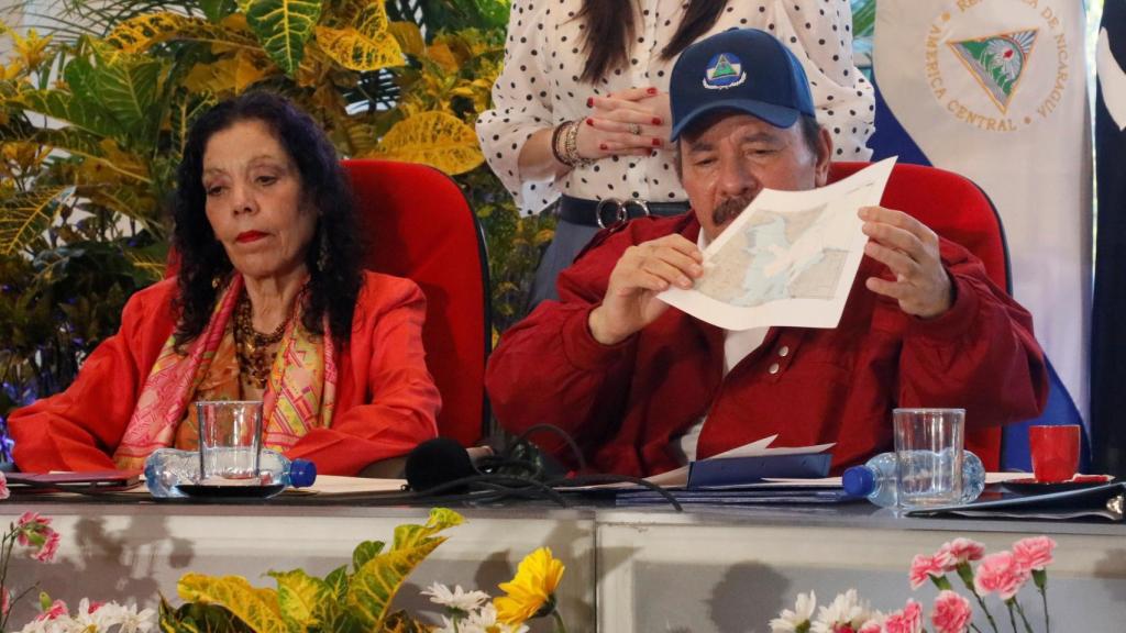 Daniel Ortega Y Rosario Murillo en un acto reciente.