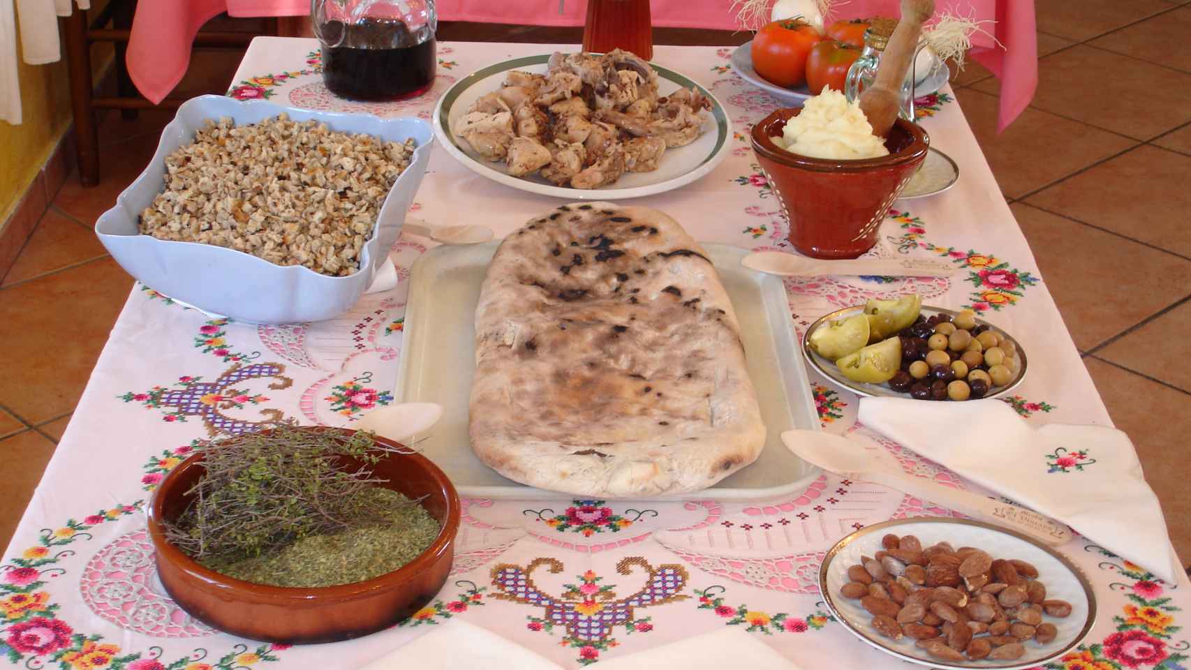 Comida típica de El Viscayo.
