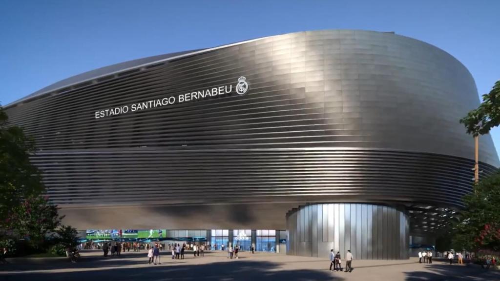 El rótulo al que le falta una tilde en la palabra Bernabéu.