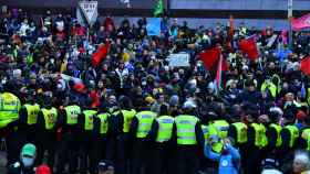 Manifestación en Glasgow por la crisis climática.