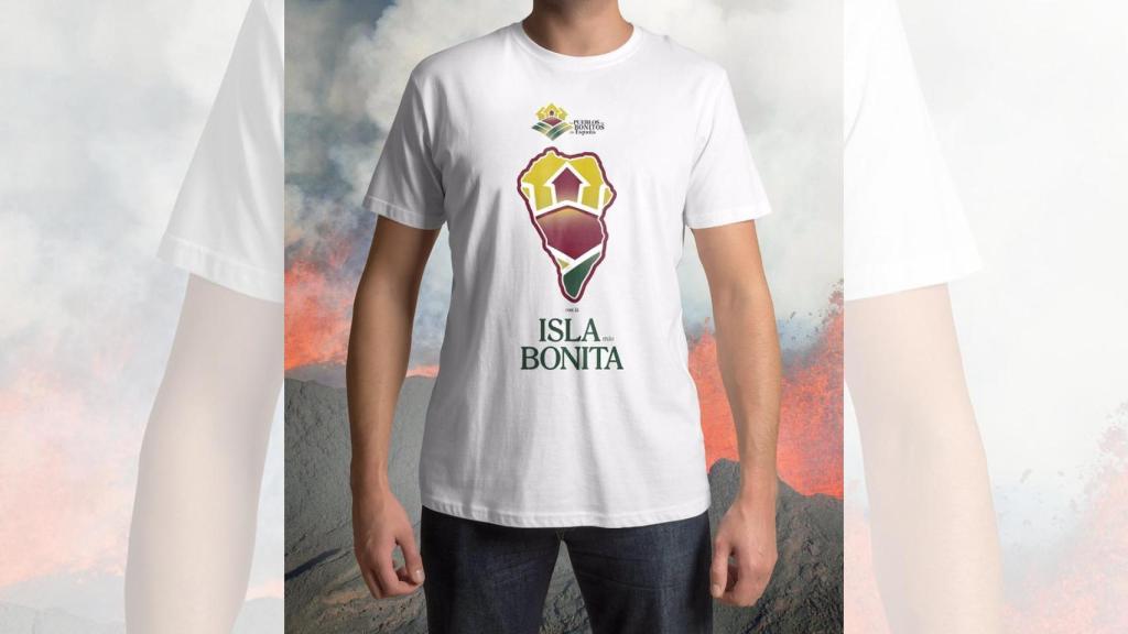 Camiseta solidaria para recaudar fondos para las víctimas del volcán de La Palma.
