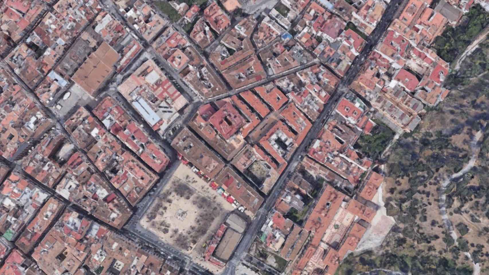 Vista de la zona donde se concentra mayor número de viviendas turísticas en Málaga.