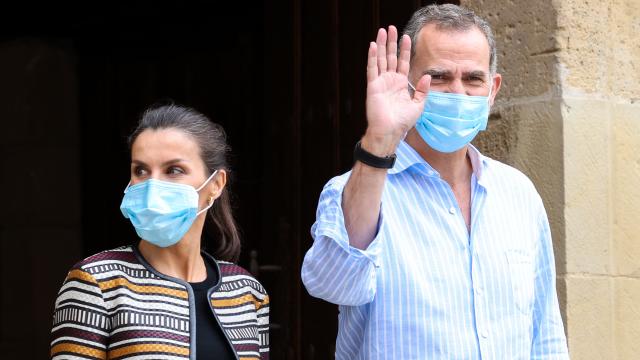 Felipe VI y Letizia durante un acto en La Rioja en julio de 2020.