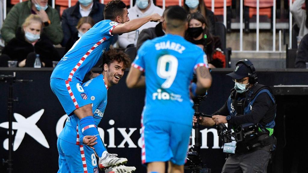 Celebración del gol de Griezmann