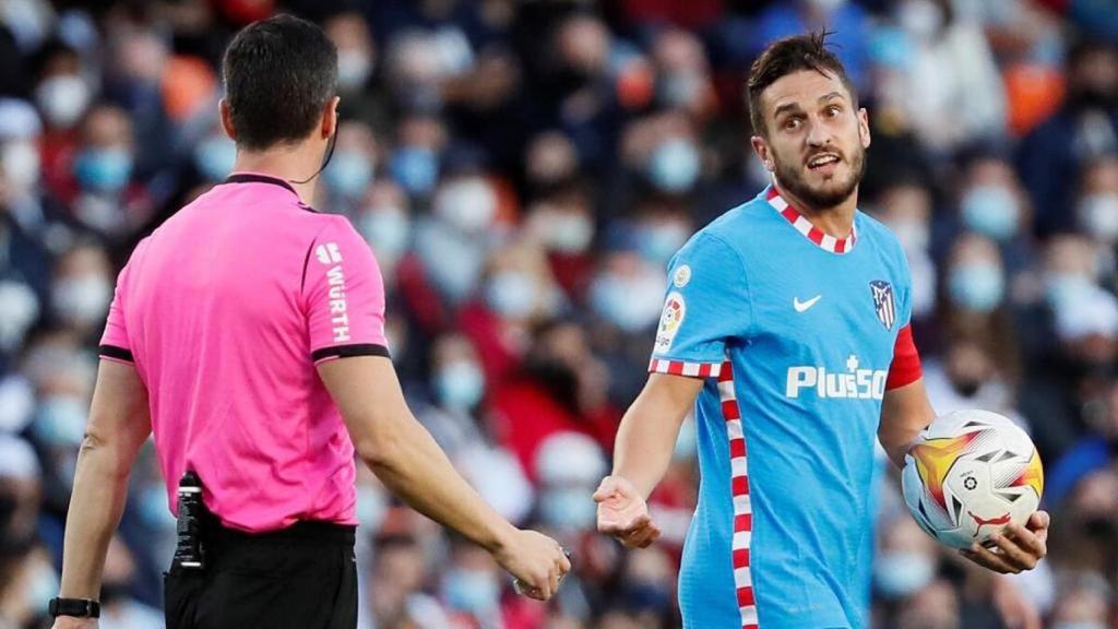 Koke Resurrección, en un partido del Atlético de Madrid en La Liga 2021/2022