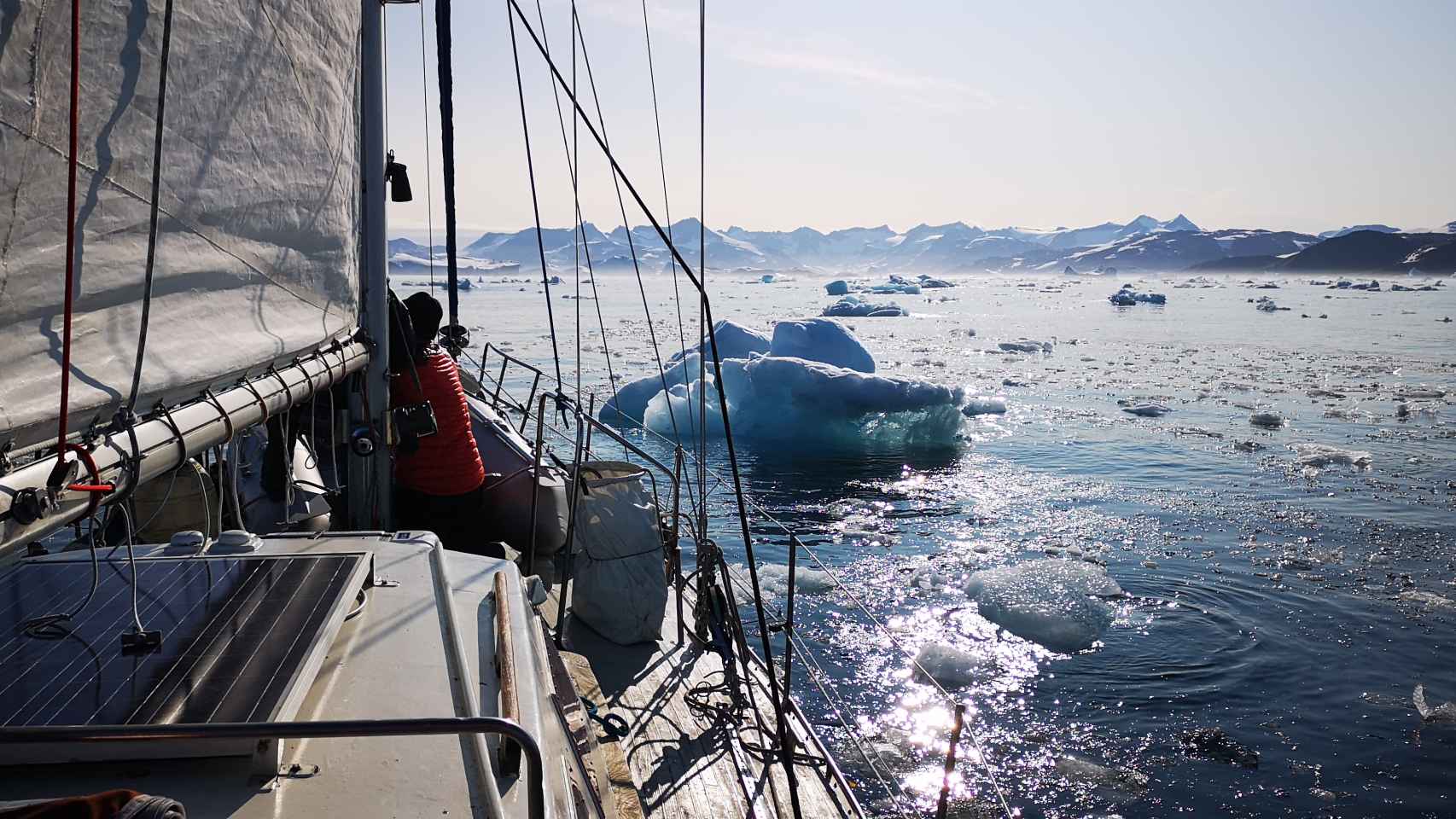 Navegación dentro del hielo de Groenlandia