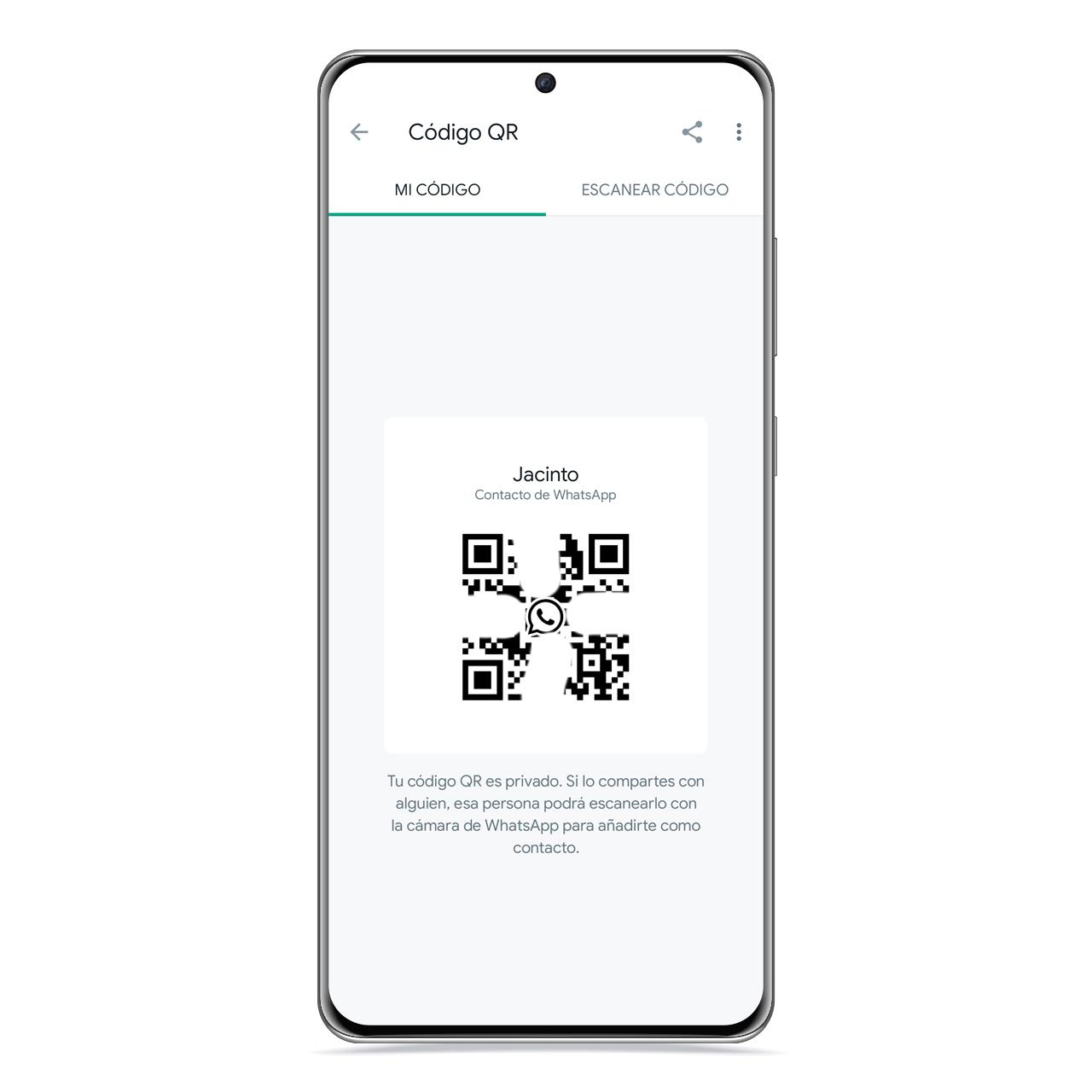 Código QR en WhatsApp