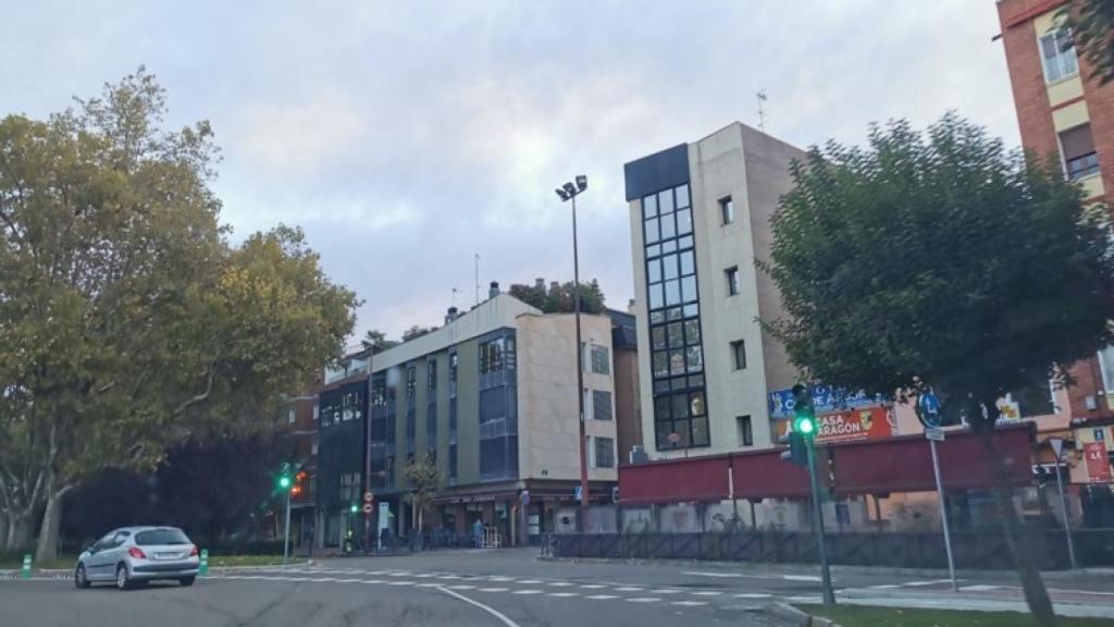 Carril bici en la rotonda de La Rubia